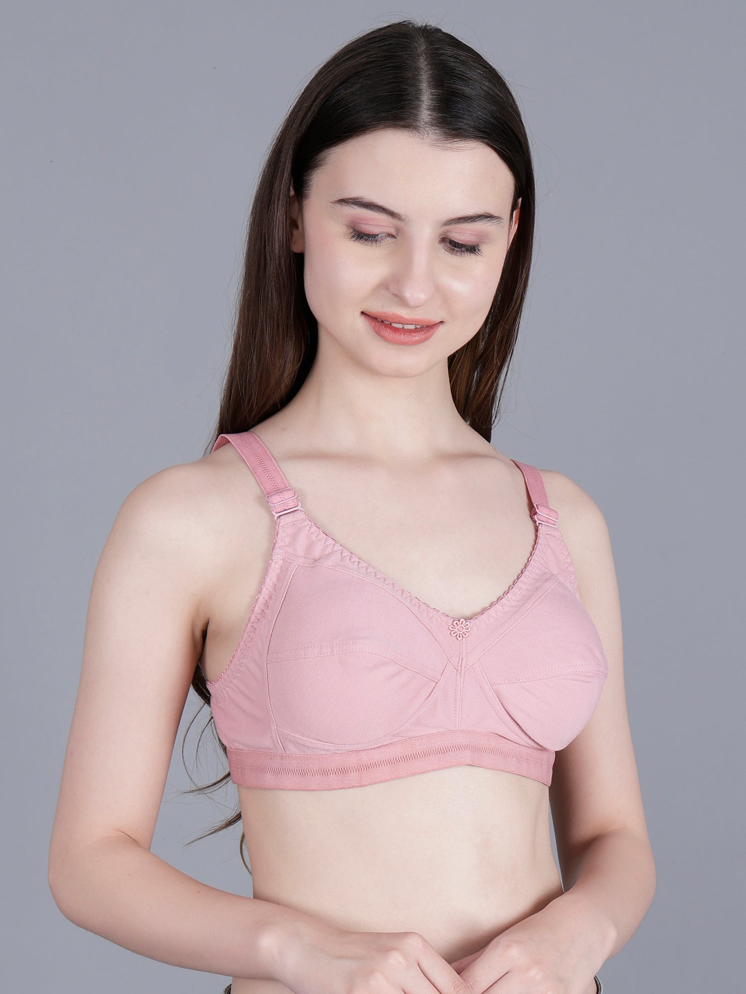 Cotton Non-Padded Non-Wired Full Coverage Bra for Everyday Use