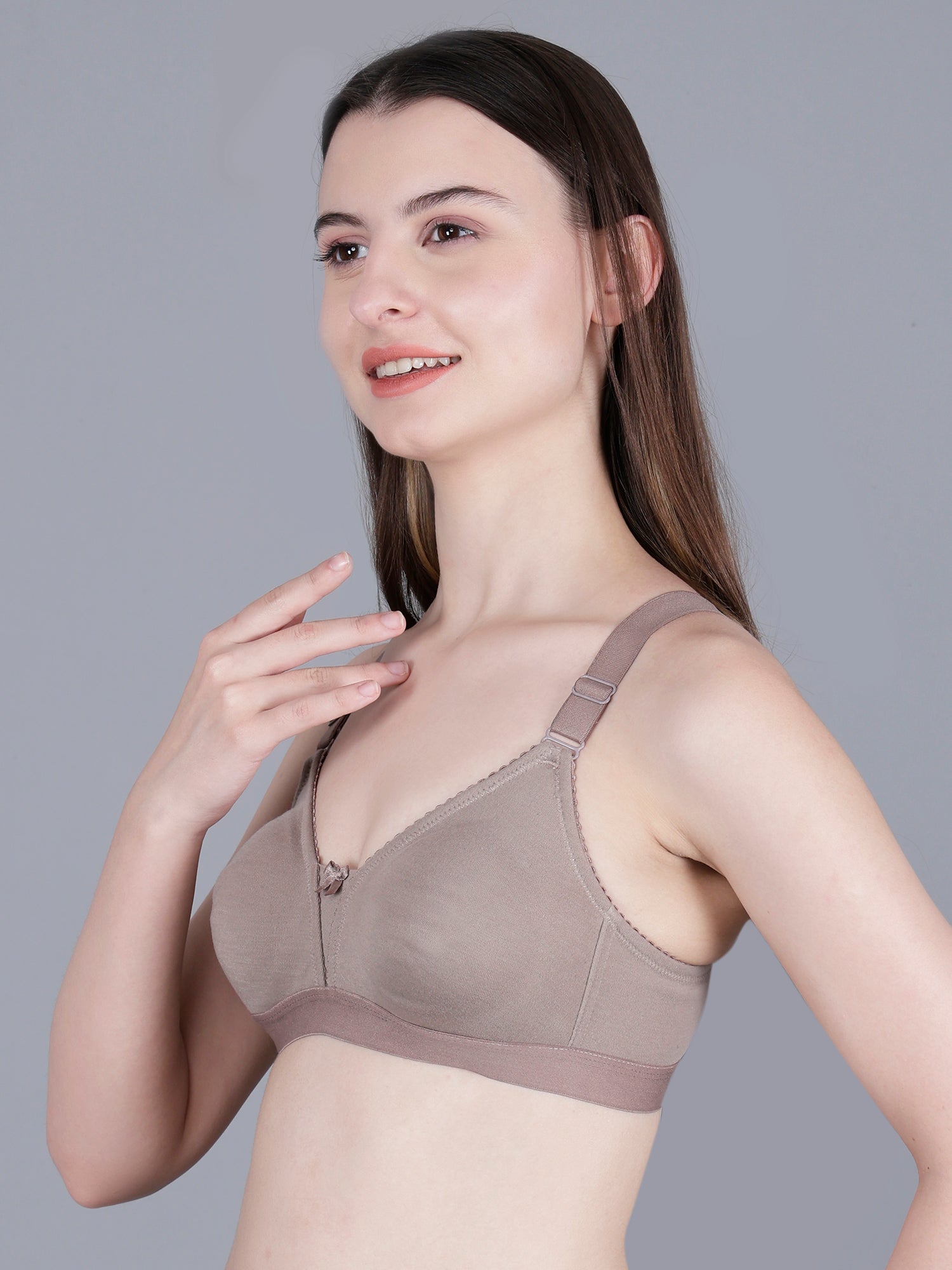 Cotton Everyday Bra Non-Padded Wire Free T-Shirt, Full-Coverage