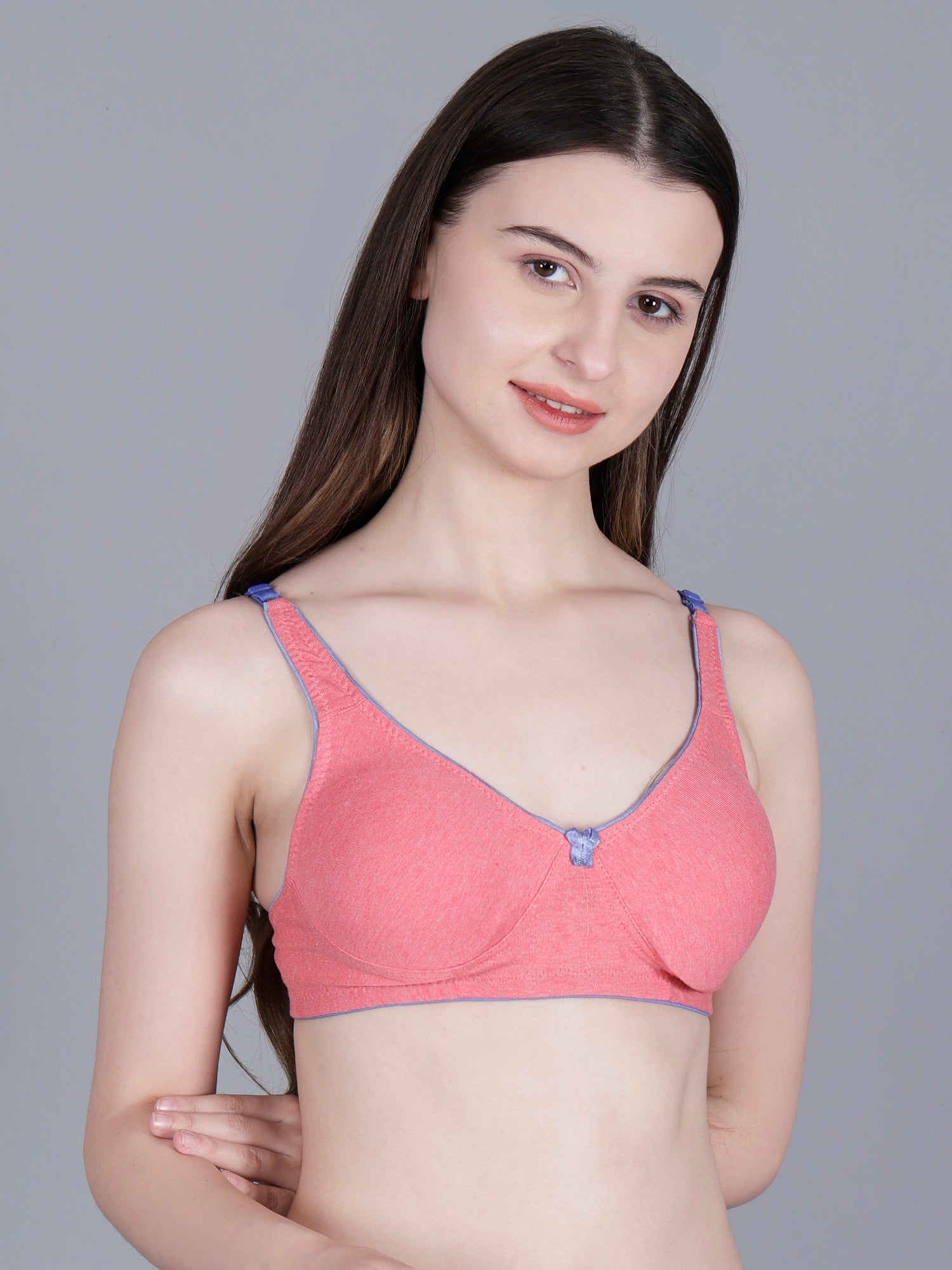 Mirae Secret Women's Seamless Cotton Non-Padded Wire Free T-Shirt Bra