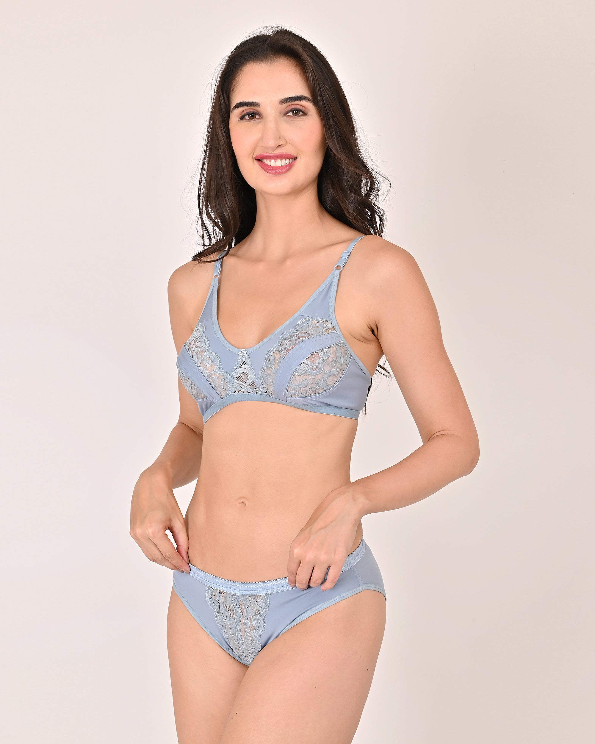 Honeymoon Sexy Lingerie Cotton Non-Padded Set Combo of 2: Cup B