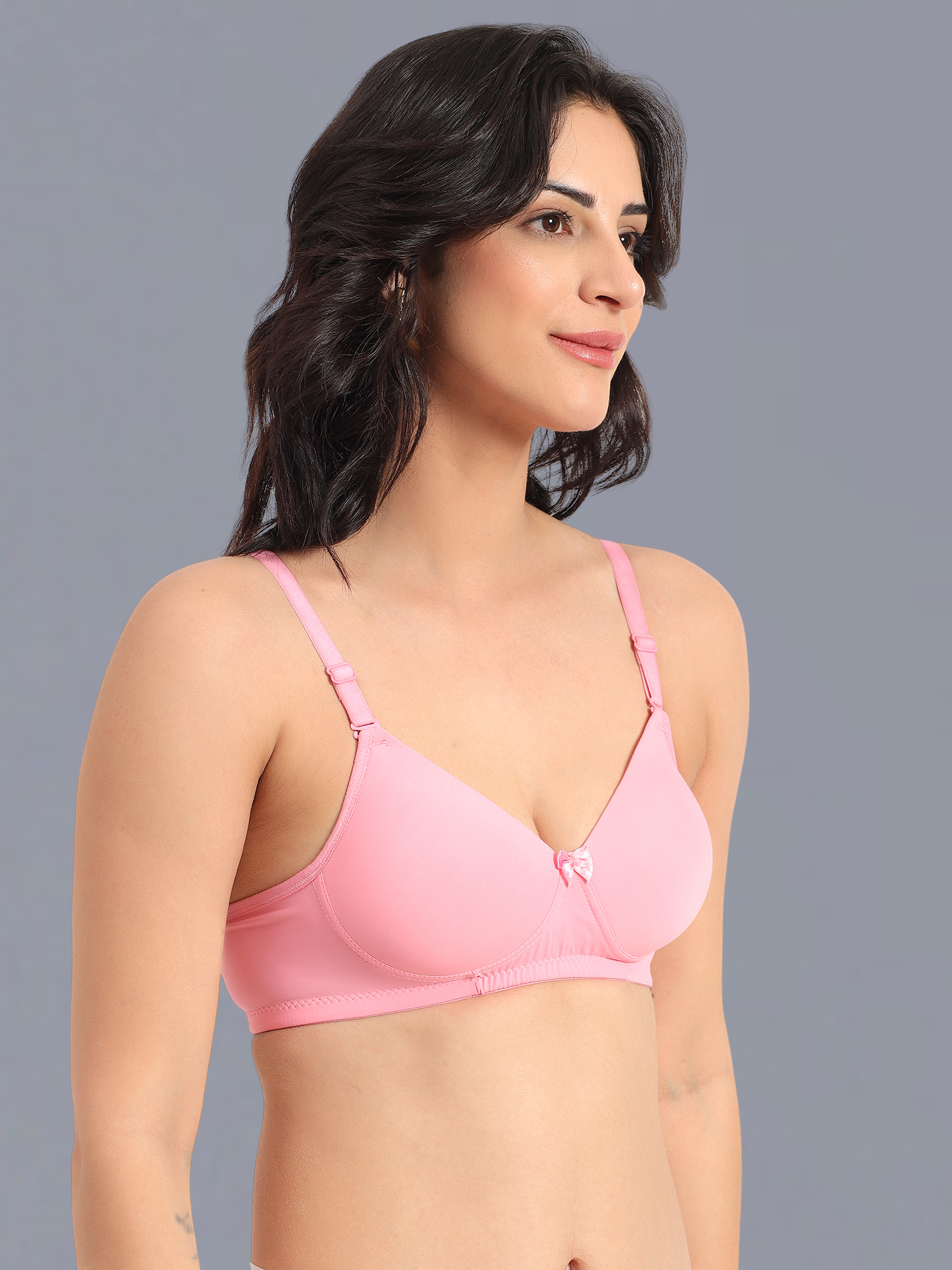 Padded Non-Wired Full Cup T-shirt Bra in Soft Pink