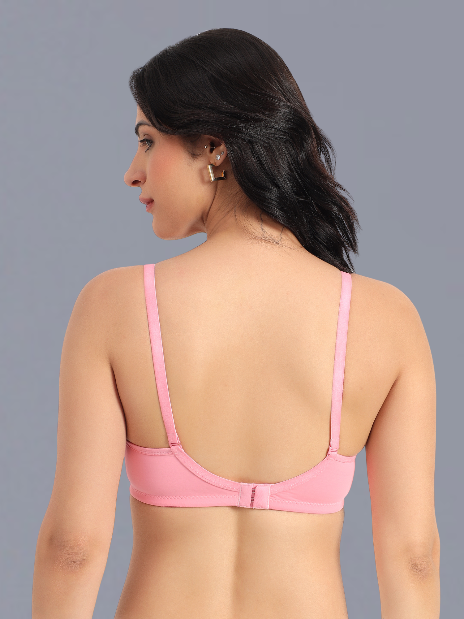Padded Non-Wired Full Cup T-shirt Bra in Soft Pink